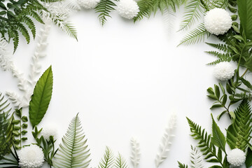 Picture frame decorated with flowers