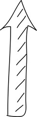 Hand drawn arrows, Transparent background.