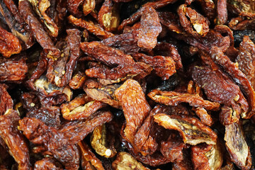Close up of dried tomatoes

