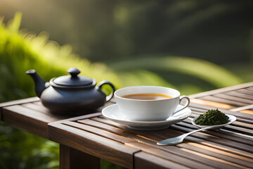 Fototapeta premium cup of tea , herbal asian infusion , healthy beverage