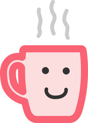 Cute cartoon illustration on transparent background.
