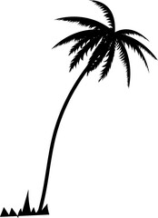 Hand drawn tree illustration on transparent background.
