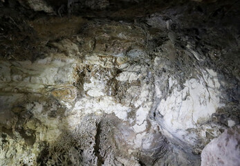 Fototapeta premium Lapis Specularis rocks in the Roman mine in The Sanabrio caves in Cuenca