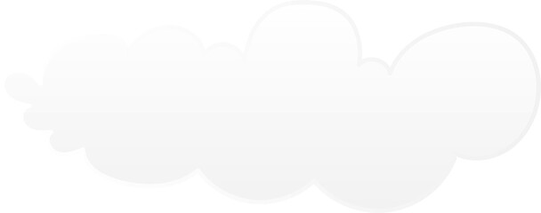 Cloud illustration on transparent background.
