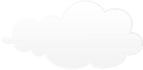 Cloud illustration on transparent background.
