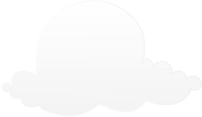 Cloud illustration on transparent background.
