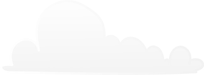 Cloud illustration on transparent background.
