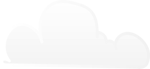 Cloud illustration on transparent background.
