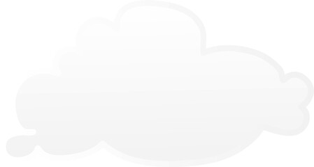 Cloud illustration on transparent background.
