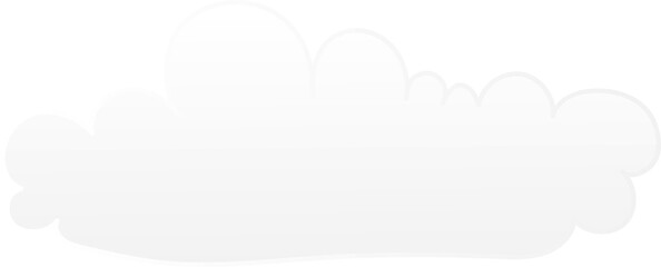 Cloud illustration on transparent background.
