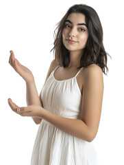 Fototapeta premium Beautiful woman, cute, model, transparent background