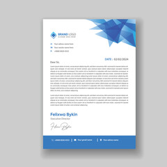 Modern and professional company business letterhead template design