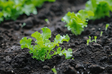 lettuce growing in the garden