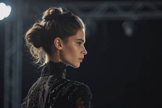 Modella sfila in passerella