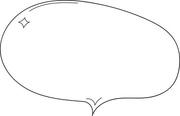 Hand drawn bubbles illustration on transparent background.
