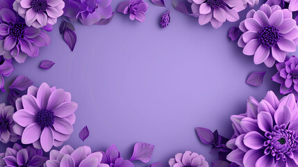 Ultra Violet and Blooming Dahlia background. 