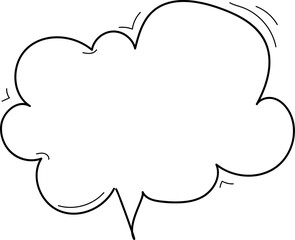 Hand drawn bubbles illustration on transparent background.
