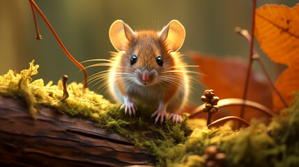 A cute little mouse - obrazy, fototapety, plakaty