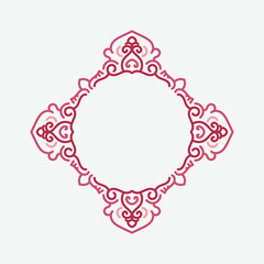 Decorative vintage frame. Vector design. floral ornament. vintage element.