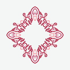 Decorative vintage frame. Vector design. floral ornament. vintage element.