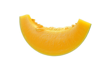 slices of juicy melon are cut out on a transparent background.
