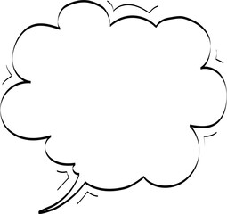 Hand drawn bubbles illustration on transparent background.