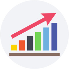 Growth Chart Vector Icon