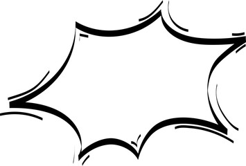 Hand drawn bubbles illustration on transparent background.