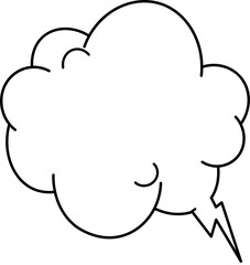 Hand drawn bubbles illustration on transparent background.