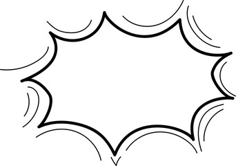 Hand drawn bubbles illustration on transparent background.