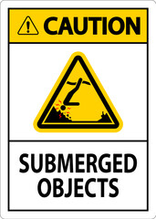 Water Safety Sign Caution - Submerged Objects