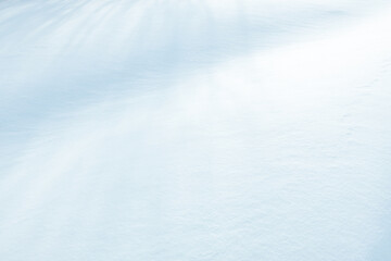 Obraz premium shadow on snow, waves of snow solid background winter day