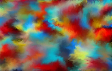 Papier Peint photo autocollant Mélange de couleurs Abstract clouds. Modern futuristic pattern. Multicolor dynamic background. Colored fluid explosion. abstract clouds design for poster. 3d rendering