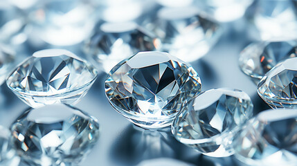 Diamond Clarity.  Glistening Gems - obrazy, fototapety, plakaty