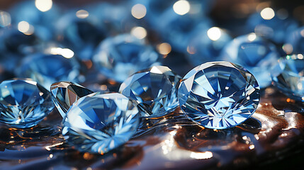 Diamond Clarity.  Glistening Gems - obrazy, fototapety, plakaty