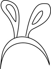 Hand drawn party illustration on transparent background.
