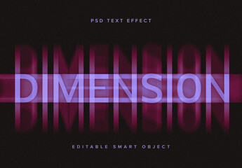 Motion Blur Text Effect Mockup