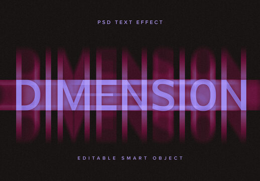 Motion Blur Text Effect Mockup