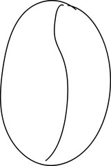 Hand drawn coffee beans illustration on transparent background.
