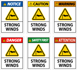 Water Safety Sign Warning - Strong Winds