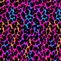 Obraz premium Colourful neon abstract pattern design, animalistic style 
