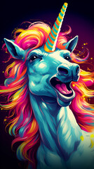 Funny Unicorn Illustration