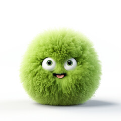 Hairy Green Ball with a Sweet Face