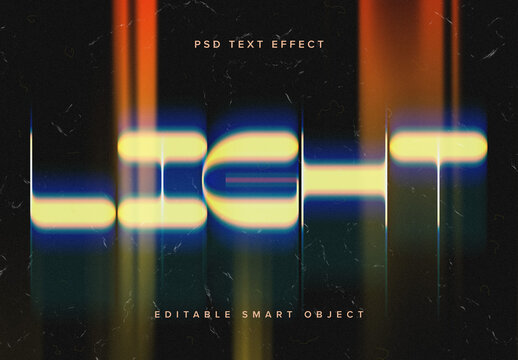 Light Shift Text Effect Mockup