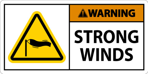Water Safety Sign Warning - Strong Winds