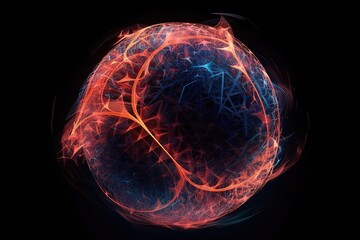 Abstract baseball ball. Generative AI