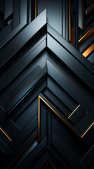 Obraz premium Modern abstract black background. Dark carbon geometric background