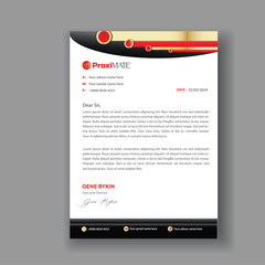 Modern and professional company business letterhead template design