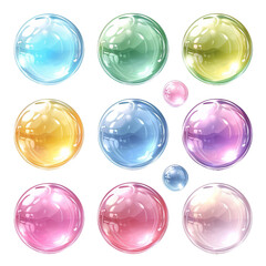 Multicolored Bubbles | Shiny | Round Orbs | Crystal 