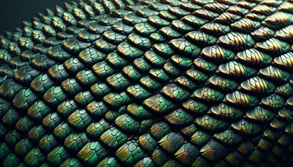 Obraz premium Reptilian Elegance: Scales in Detail